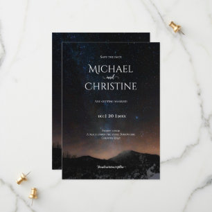 Save The Date Mariage sous le ciel étoilé de nuit