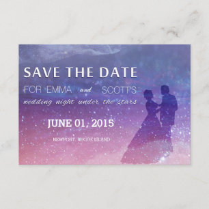Save The Date Mariage sous les étoiles enregistrer la date coupl