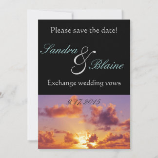 Save The Date Mariage Spécial Coucher de Soleil sur la Plage