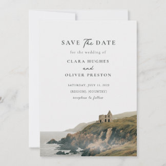 Save The Date Mariage sur la Côte Atlantique Irlandaise à la Fal