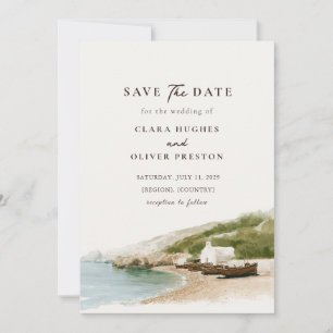 Save The Date Mariage sur la côte méditerranéenne ensoleillée de