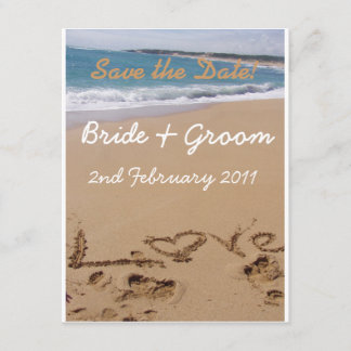 Save The Date Mariage sur la plage - Sauvez la date!