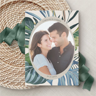 Save The Date Mariage sur la Plage Tropicale aux Palmiers à Sauv