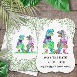 Save The Date Mariage sur le thème des dinosaures