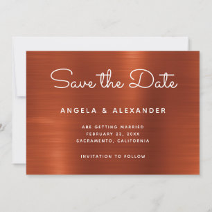 Save The Date Mariage Terracotta Shimmer Ombre