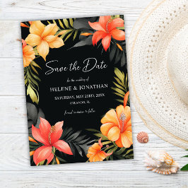Save The Date Mariage tropical botanique floral