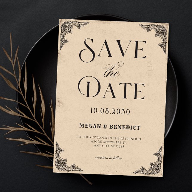 Save The Date mariage vintage baroque (Créateur téléchargé)