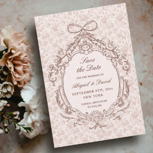 Save The Date Mariage Vintage Classique De Cadre Enregistrer La