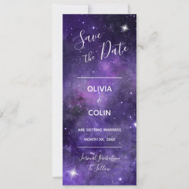 Save The Date Mariage violet Night Sky Starlight