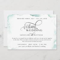 Mariage virtuel en ligne, Aquarelles élégantes