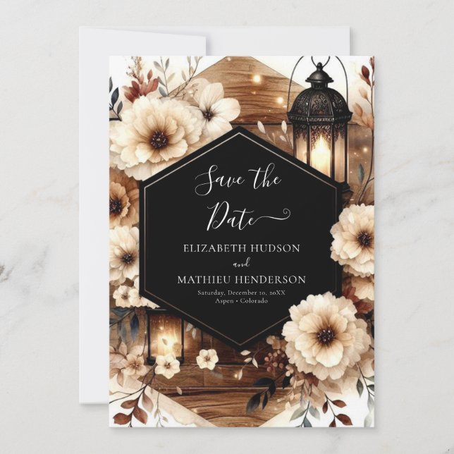 Save The Date Mariage Whimsical Rustique personnalisé (Devant)
