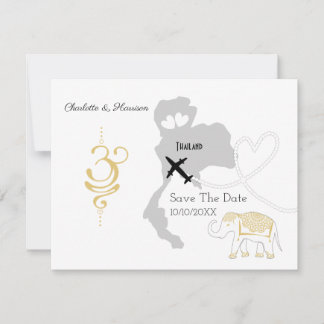 Save The Date Mariages à l'étranger Thaïlande Sauvegarder la dat
