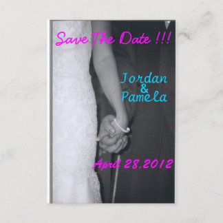 Save The Date mariée et mariée tenant la main