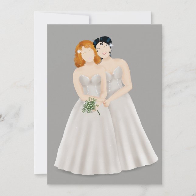 Save The Date Mariée & Mariée (Devant)