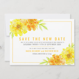 Save The Date Marigold jaune enregistrer la nouvelle date mariag