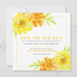 Save The Date Marigold jaune enregistrer le nouveau mariage date