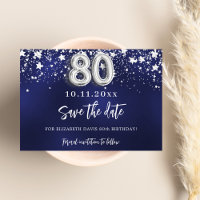 Marine bleu argent étoiles 80e anniversaire
