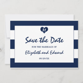 Save The Date Marine chic moderne et mariage blanc Enregistrer l