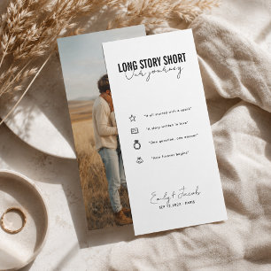 Save The Date Marque-page unique pour une histoire courte Enregi