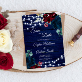 Save The Date Marsala & Fleurs Marine Rustique Enregistrer La Da