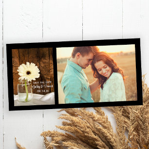 Save The Date Mason Jar et Daisy Mariage campagnard Enregistrer