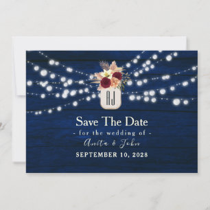 Save The Date Mason Jar String Mariage