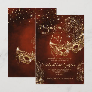 Save The Date Masquerade parties scintillant masque quinceanera 