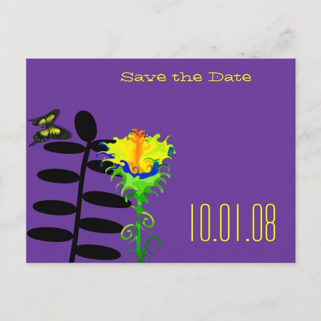 Save the Date - - - - Maßgeschneidert - kundenspez Ankündigungspostkarte (Vorderseite)
