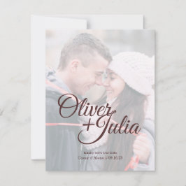 Save the Date *Mattierte Glass* Karte