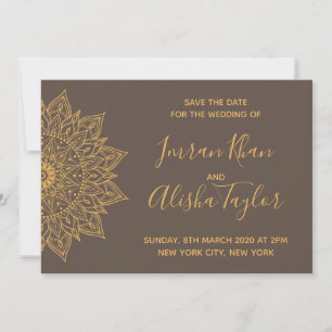 Save The Date Mehendi Mariage Indien Hamsa Henna Date à retenir