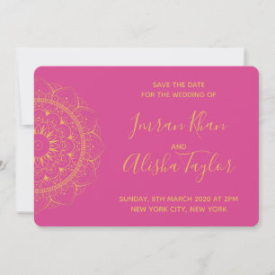 Save The Date Mehendi Mariage Indien Hamsa Henna Date à retenir