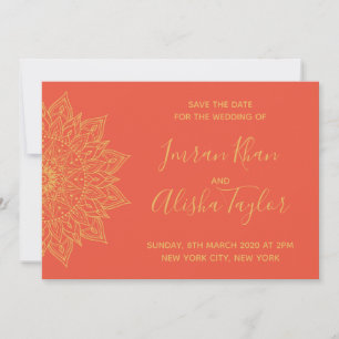 Save The Date Mehendi Mariage Indien Hamsa Henna Date à retenir