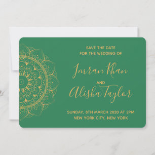 Save The Date Mehendi Mariage Indien Hamsa Henna Date à retenir