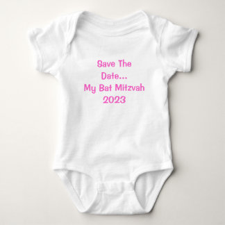 Save the Date… mein Schläger Mitzvah2023 Baby Strampler