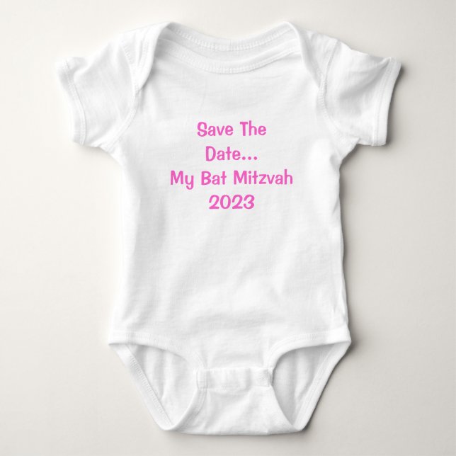 Save the Date… mein Schläger Mitzvah2023 Baby Strampler (Vorderseite)