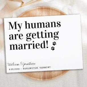 Save The Date Mes humains deviennent Mariages de chiens mariés