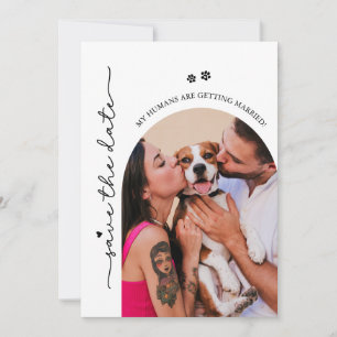 Save The Date Mes humains se marient Mariage photo de chien