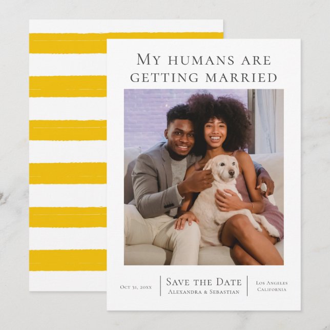 Save The Date Mes Mariages se marient Personnellement (Devant / Derrière)