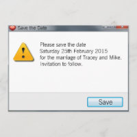 Message d'erreur du geek Enregistrer la date Invit