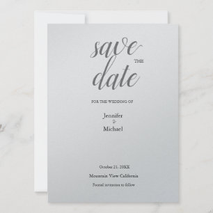 Save The Date Métallurgique minimaliste classique tendance