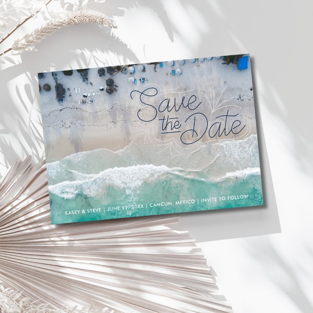 Save The Date Mexique Destination Beach Wedding Enregistrer la d (Mexico Destination Beach Wedding Save the Date)