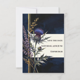 Save The Date Midnight Thistle Copper Enregistrez la Date