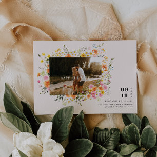 Save The Date Midsummer Florales Romantiques d'Automne Photo