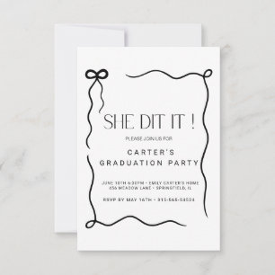 Save The Date mignon arc grd, Elgante Minimaliste noir et blanc