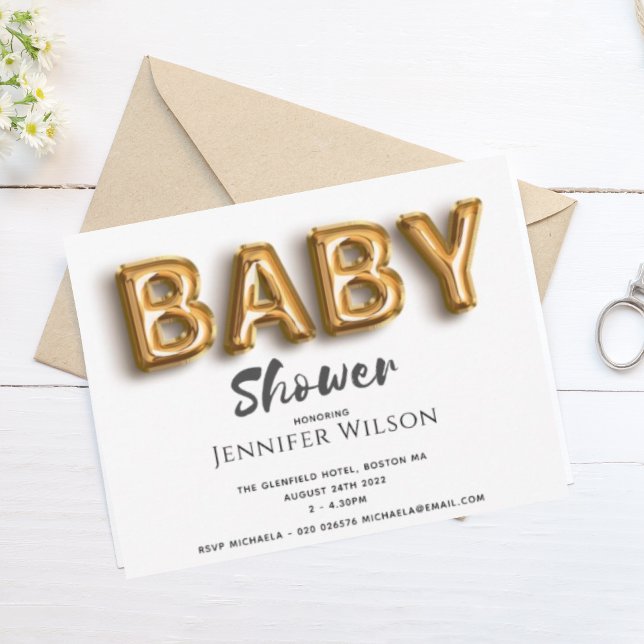 Save The Date mignon bulle d'or baby shower amusant sauver (Créateur téléchargé)