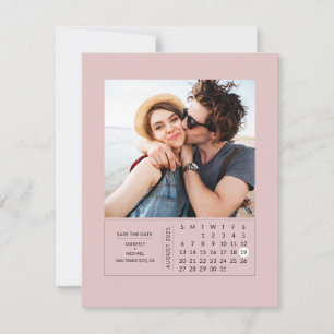 Save The Date Mini calendrier minimal moderne Enregistrer la pho