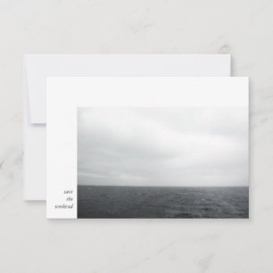 Save The Date Mini photo moderne noir blanc Mariage Week-end