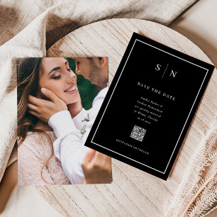 Save The Date Minimal et chic   Retour photo et Mariage de code 