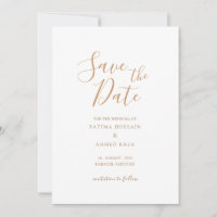 Minimal Gold Muslim Enregistrer La Date Annonce