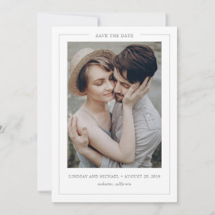 Save The Date Minimal Simple Élégant Moderne Enregistrer la phot